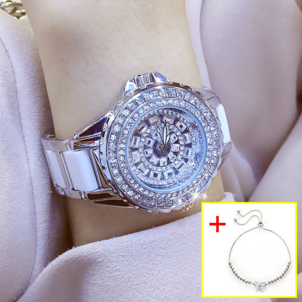 Famous Brand Fashion Ceramic Wrist Watches (with a ins Bracelet as gift)