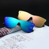 Dropshipping Oversized Mirror Glasses Fashion Outdoor Beach Traveling Unique Colorful UV400 Shades Sunglasses
