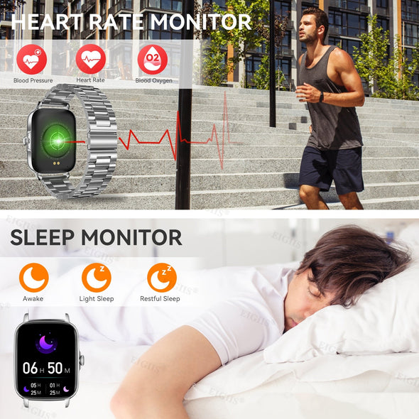 Jollynova Bluetooth Smart Watch Fitness Tracker Waterproof Heart Rate KT59