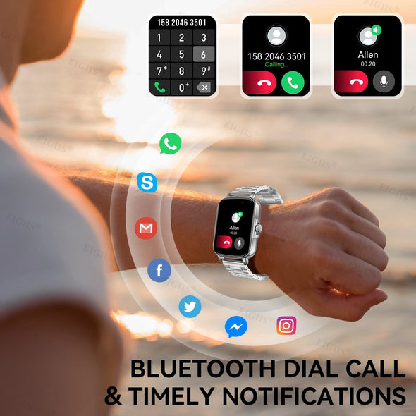 Jollynova Bluetooth Smart Watch Fitness Tracker Waterproof Heart Rate KT59