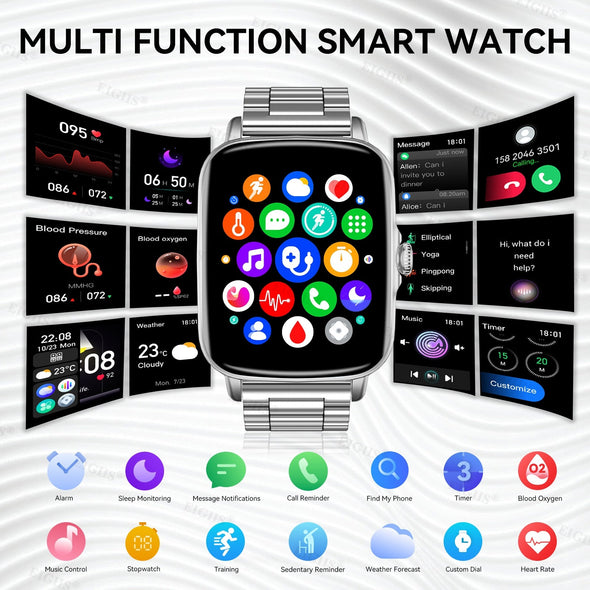 Jollynova Bluetooth Smart Watch Fitness Tracker Waterproof Heart Rate KT59