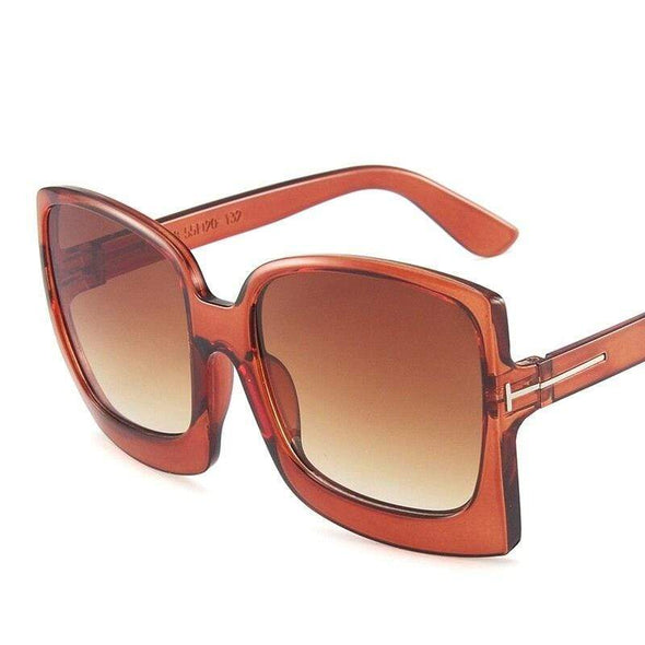 Oversized Women Fashion Square Big Frame Vintage Retro Sunglasses