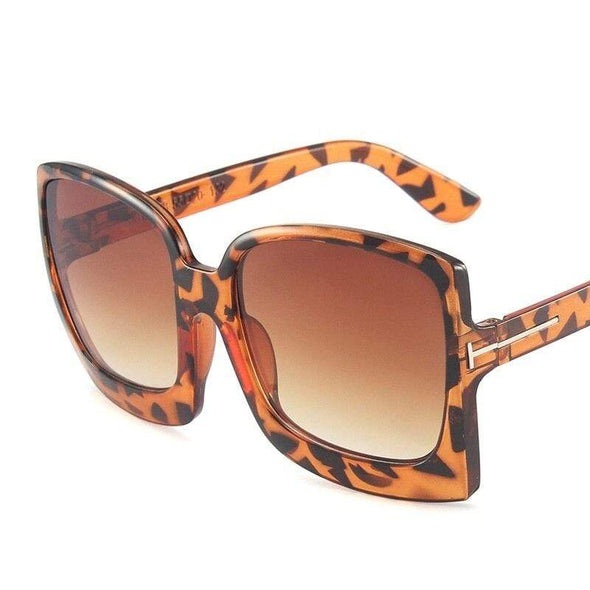 Oversized Women Fashion Square Big Frame Vintage Retro Sunglasses