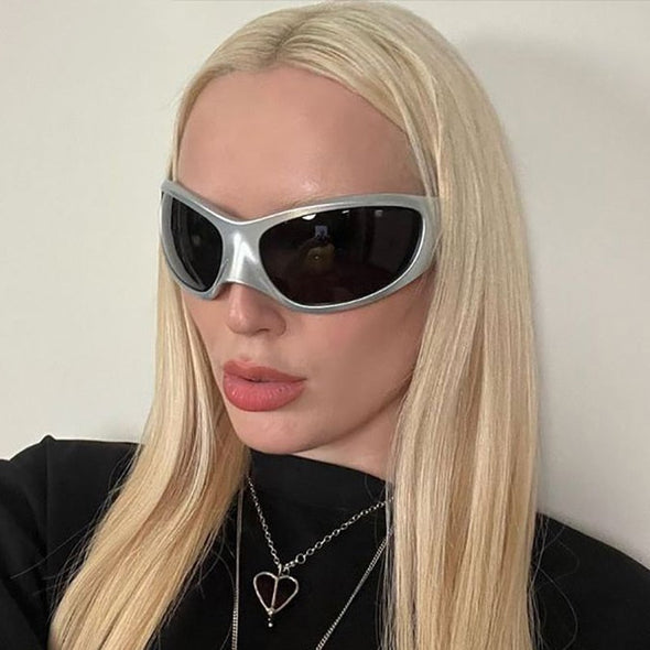 Trend Steampunk Sunglasses Women Goggle Fashion Sun Glasses Punk Eyewear Female Y2K Outdoor Shades Eyeglasses UV400