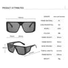 New Square Sunglasses Women New Big Oversized Flat Top Sun Glasses