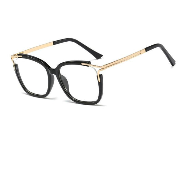 Eyeglasses Square glasses woman  fashion Clear lens Optical glasses frame women Luxury Brand Metal Legs female oculos