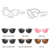 Fashion Round Polarized Sunglasses Men Women Vintage Ultra Light TR90 Sun Glasses Stylish Rivet Driving Eyeglasses UV400