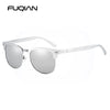 FUQIAN New Aluminum Magnesium Polarized Men Sunglasses High Quality Half-frame Male Sun Glasses Cool Mirror Blue Driving Glasses