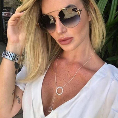 New Sunglasses Ladies Shades Luxury Brand Designer Driving Womens Glasses Summer Beach Rimless Sunglasses