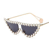 Fashion Cat Eye Diamond Sunglasses Women Luxury Brand Vintage Triangle Shades Rhinestone Metal Sun Glasses For Female UV400