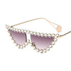 Fashion Cat Eye Diamond Sunglasses Women Luxury Brand Vintage Triangle Shades Rhinestone Metal Sun Glasses For Female UV400