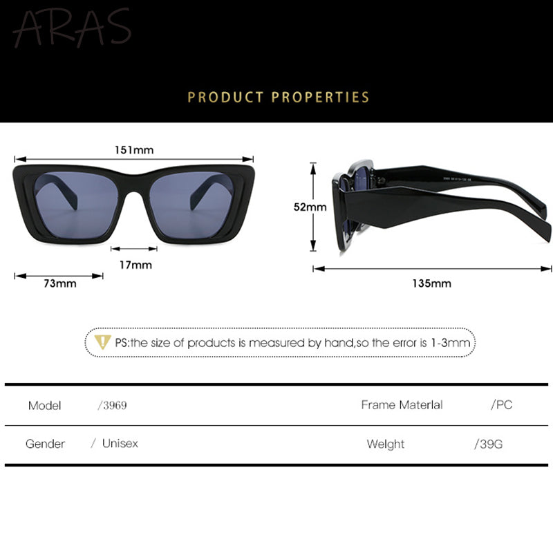 Fashion Cat Eye Square Sunglasses Women Luxury Brand Designer