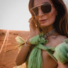 Fashion Double Beam Polarized Metal Square Large Frame Sunglasses Luxury Brand Design Anti-ultraviolet UV400 Casual Sun Glasses