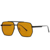 Fashion Double Beam Polarized Metal Square Large Frame Sunglasses Luxury Brand Design Anti-ultraviolet UV400 Casual Sun Glasses