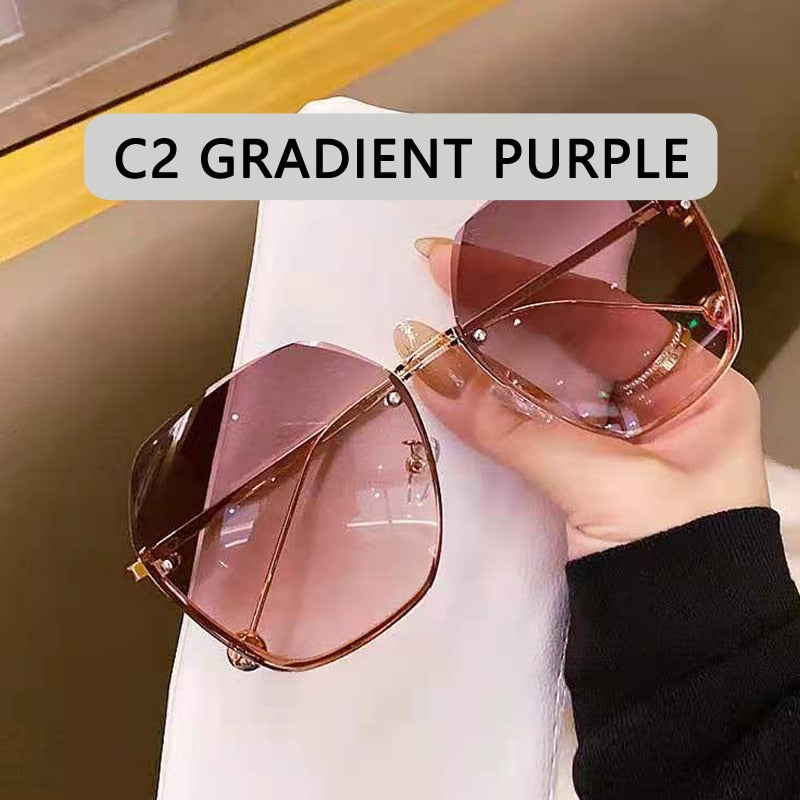 Fashion Hexagon Sunglasses Women Brand Designer Luxury Gradient