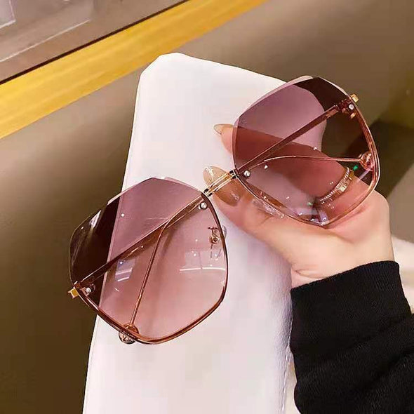 Fashion Hexagon Sunglasses Women Brand Designer Luxury Gradient Lens Sun Glasses Lady Square Oversized Shades Female Eyewear