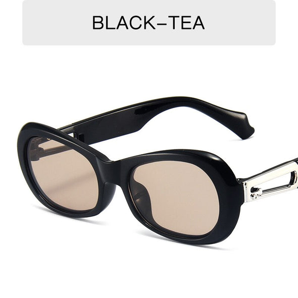 Fashion Oval Sunglasses Women Jelly Color Glasses Retro Sunglass Men Luxury Designer Eyewear  Sun Glass Black Brown Shades