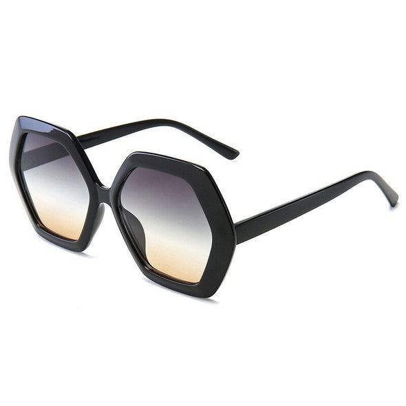 Fashion Retro Sunglasses Ladies Hexagon Big Frame Sunglasses Famous Designer Brand Glasses  Latest Sunglasses Hot UV400