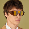 Fashion Shield Visor Mask Sunglasses Women Men Oversized Windproof Sun Glasses One Peice Big Frame Goggles Shades Sport UV400