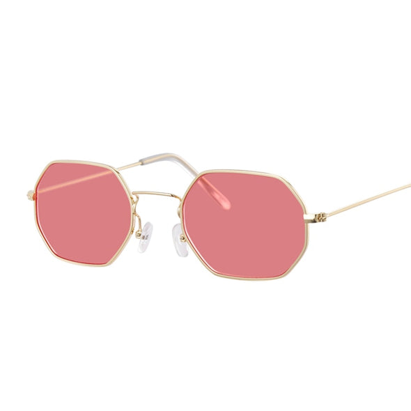 Fashion Small Frame Square Sunglasses Woman Brand Designer Metal Mirror Sun Glasses Female Ocean Lens Oculos De Sol Feminino 