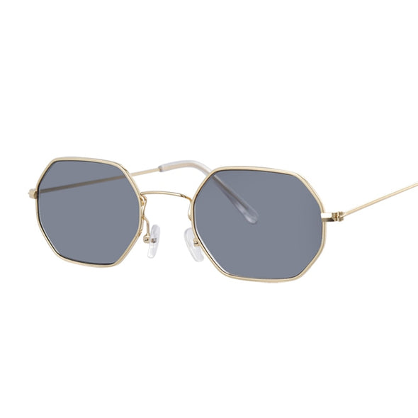 Fashion Small Frame Square Sunglasses Woman Brand Designer Metal Mirror Sun Glasses Female Ocean Lens Oculos De Sol Feminino 
