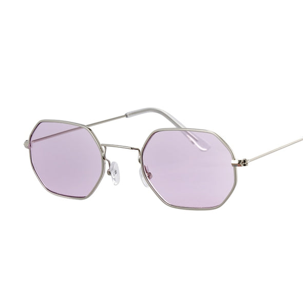 Fashion Small Frame Square Sunglasses Woman Brand Designer Metal Mirror Sun Glasses Female Ocean Lens Oculos De Sol Feminino 