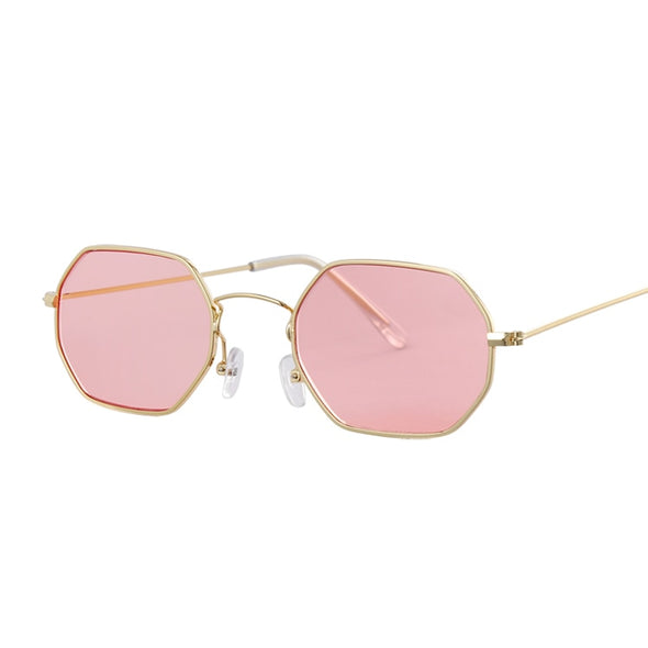 Fashion Small Frame Square Sunglasses Woman Brand Designer Metal Mirror Sun Glasses Female Ocean Lens Oculos De Sol Feminino 