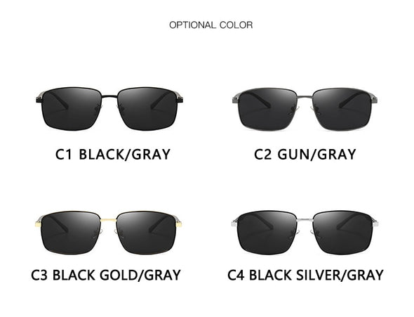Fashion Square Polarized Sunglasses Men Driving TR90 Sun Glasses Luxury Women Brand Designer Male Vintage Pilot Glasses UV400