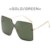 Fashion Square Sunglasses Women Designer  Trend New Alloy Frame Oversize Gradient Shades