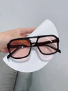 Fashion Square Sunglasses Women Vintage Frame Female Double Beam Sun Glasses Ocean Gradient Retro Designer Outdoor Oculos De Sol