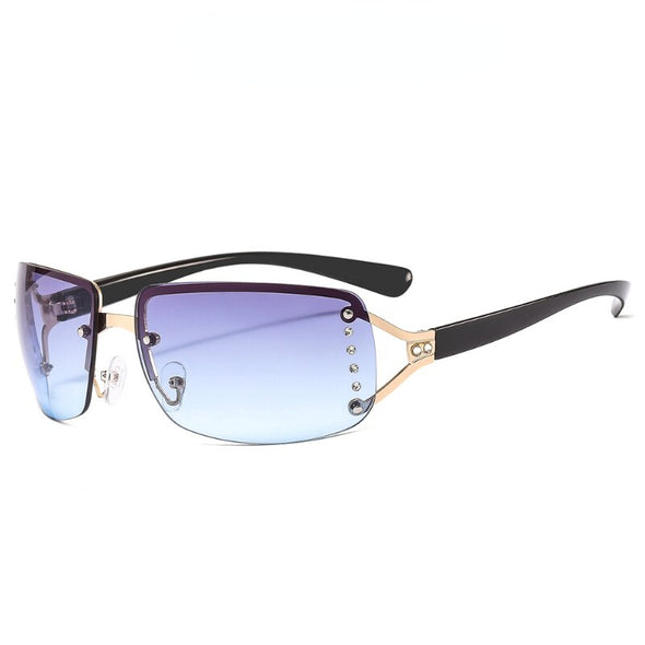 Fashion Steampunk Sunglasses Women  Cycling Sports Punk Goggle Luxury Designer Sun Glasses Men Brand Shades Diamond Eyewear