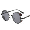 Fashion Trendy Round Frame Men Women Steampunk Sunglasses Classic Retro Design Male Female Outdoor Driving Party Metal Glasses