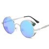 Fashion Trendy Round Frame Men Women Steampunk Sunglasses Classic Retro Design Male Female Outdoor Driving Party Metal Glasses