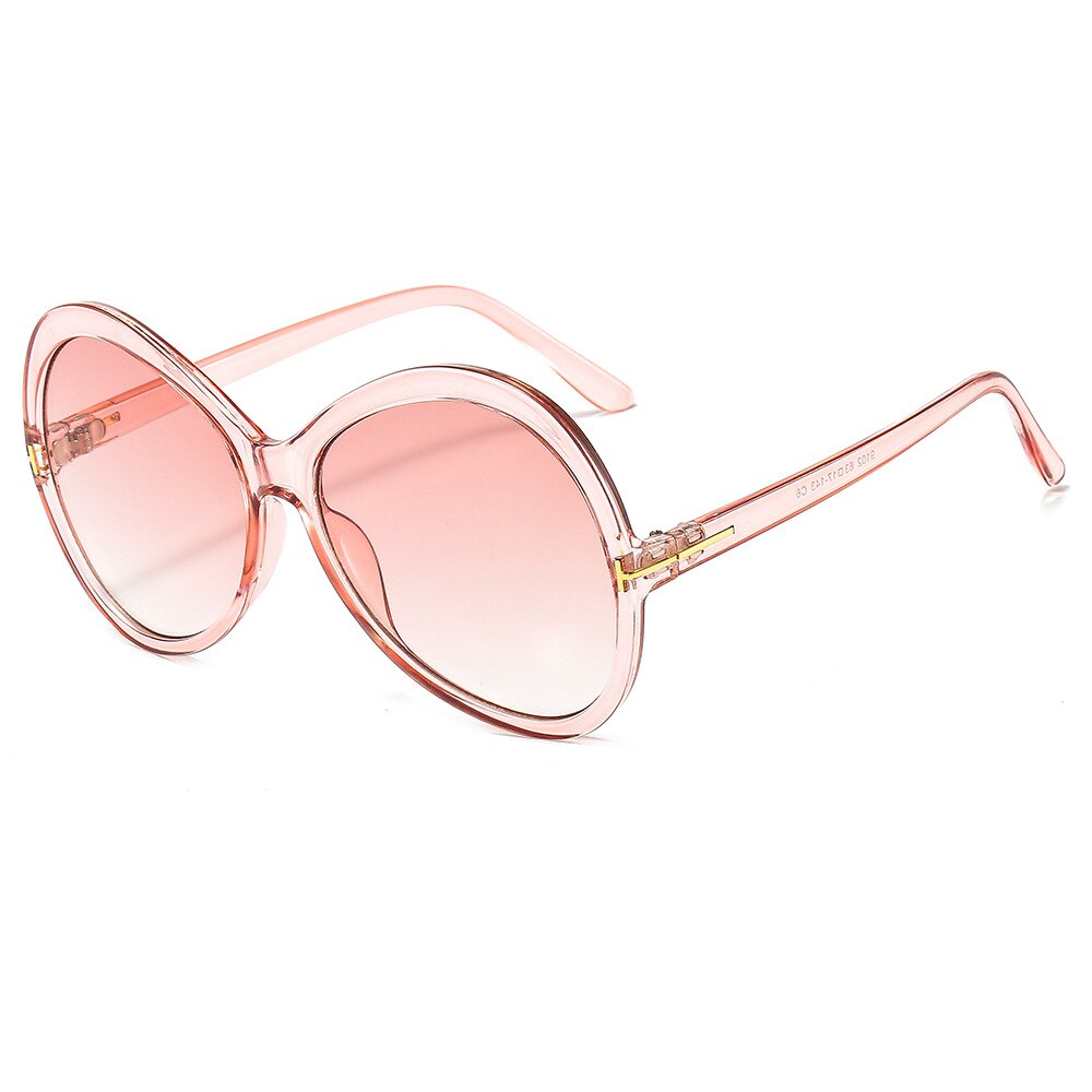 Fashion Vintage Oversized Round Sunglasses Trendy Retro Oval Sun Glass –  Jollynova