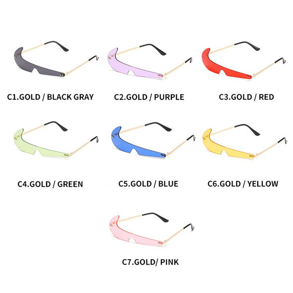 Fashion Vintage Small Rimless Sunglasses Men Women Luxury Brand Designer Popular Travel Funny Sport Sun Glasses For Male Shades