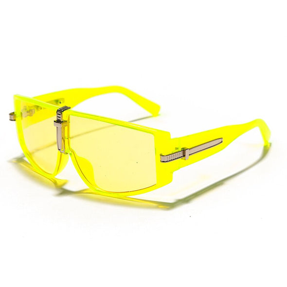 Fashion large eye protection ladies sunglasses  simple steampunk men's sunglasses shade UV400 transparent lens