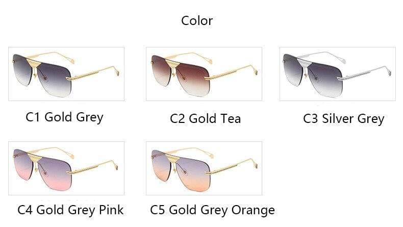 Vintage Women Luxury Square Design Colorful Sunglasses for 