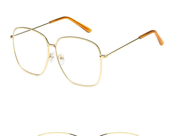 Fashion Metal Women Sunglasses Mirror Classic Large frame Retro Street Beat Glasses Travel Oculos De Sol UV400