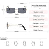 Rimless Sunglasses Small Square Female Summer Traveling Brown Glasses