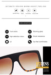 One Piece Shield Square Sunglasses For Women Vintage Oversized Black Pink Sun Glasses Female Luxury Brand Gradient Oculos UV400