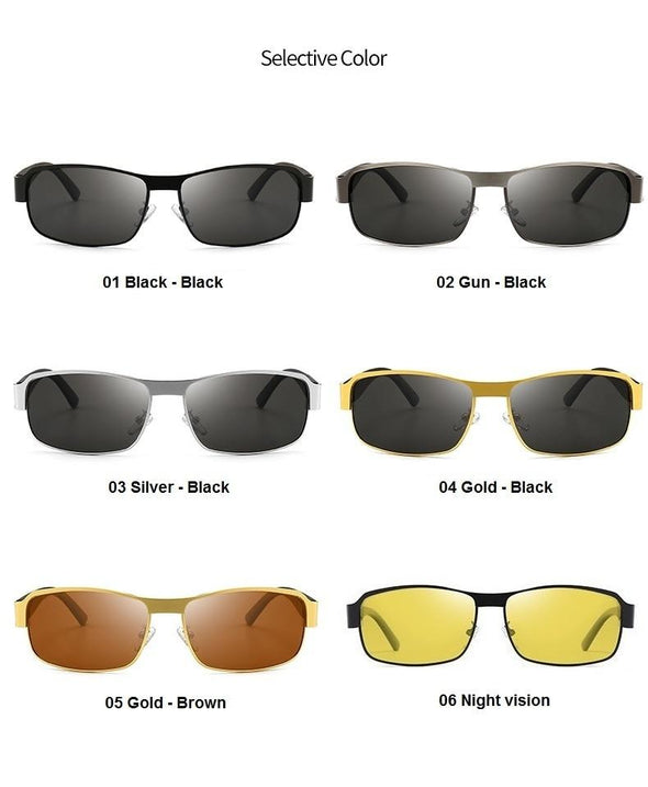 New Men's Polarized Sunglasses High-Quality Driving Fishing Sun Glasses For Men Vintage Metal Male Shades Man Anti-glare UV400