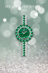 2022 Small Dial Diamond Elegant  Wristwatches Dress Green Watch (with a ins Bracelet as gift)