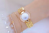 Women Luxury Brand Dress Silver Gold Quartz Watches (with a ins Bracelet as gift)