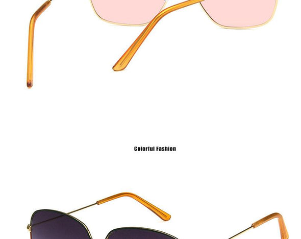 Fashion Metal Women Sunglasses Mirror Classic Large frame Retro Street Beat Glasses Travel Oculos De Sol UV400