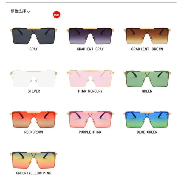 Oversized Square Sunglasses Women Sexy Retro Vintage Sun Glasses Luxury Brand Designer Eyeglasses Eyewear Female Oculos