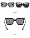 New Fashion Cat Eye Sunglasses Women Men Leopard Black Gradient Lens Metal Luxury Frame Brand Designer Square Sunglasses