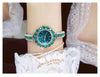 2022 Small Dial Diamond Elegant  Wristwatches Dress Green Watch (with a ins Bracelet as gift)