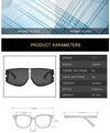 Oversized Sunglasses Women Luxury Designer Eyeglasses Women/Men Vintage Goggles Women Retro Oculos De Sol Feminino