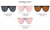 Fashion Unique Rivet Square Sunglasses Women Designer Flat Top Oversized Pink Sun Glasses