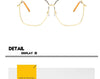 Fashion Metal Women Sunglasses Mirror Classic Large frame Retro Street Beat Glasses Travel Oculos De Sol UV400